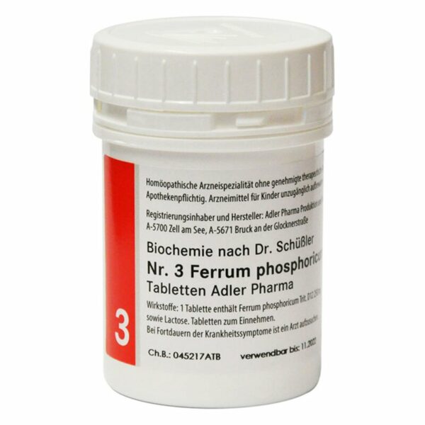 Adler Schüssler Salze Nr. 3 Ferrum phosphoricum D12 Tabletten